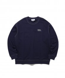 DEFAULT STITCH POINT CREWNECK(NAVY)