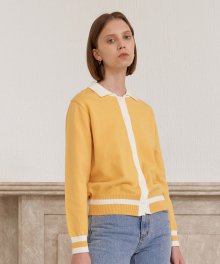 ONE LINE POINT CARDIGAN_YELLOW