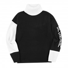 Intasha Pola Knit Sweater_BLACK