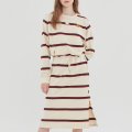 GNAC STRIPE POCKET DRESS_OATMEAL