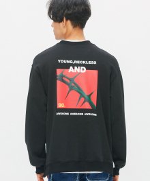 Short Spiny 스웨트 셔츠 (black)