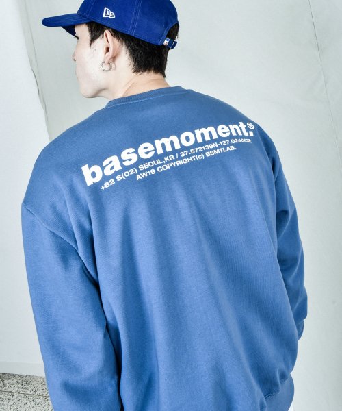 베이스모먼트(BASEMOMENT) 베이직 로고 헤비 맨투맨 - 멜란지 블루 - 32,400원 | 무신사 스토어