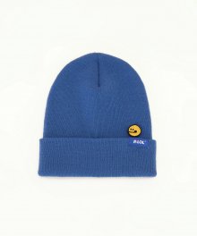 (CH-19715) SMILE WAPPEN BEANIE BLUE