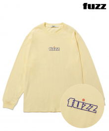 FUZZ EMBO L/S TEE pale vanilla