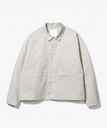 Chino Hidden Button Short Jacket [Grey]