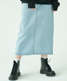 Long Denim Skirt_Light Blue