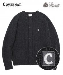 COVERNAT X TWC HEAVY GAUGE CARDIGAN CHARCOAL