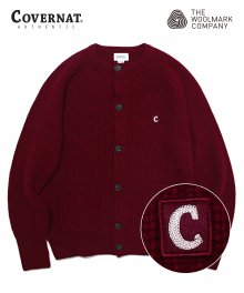 COVERNAT X TWC HEAVY GAUGE CARDIGAN BURGANDY