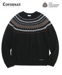 COVERNAT X TWC NORDIC KNIT CREWNECK BLACK