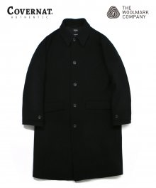 COVERNAT X TWC WOOL MAC COAT BLACK