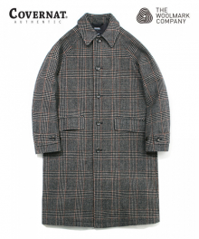 COVERNAT X TWC GLENCHECK WOOL MAC COAT