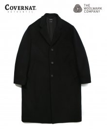 COVERNAT X TWC CASHMERE WOOL CHESTER COAT BLACK