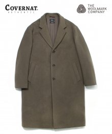 COVERNAT X TWC CASHMERE WOOL CHESTER COAT SAGE GREEN