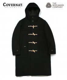 COVERNAT X TWC WOOL DUFFLE COAT BLACK