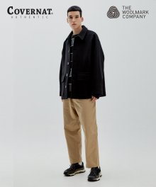 COVERNAT X TWC WOOL SHORT COAT BLACK