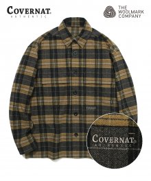 COVERNAT X TWC WOOL TARTAN CHECK 2PK SHIRTS YELLOW