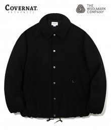 COVERNAT X TWC WOOL COACH JACKET JET BLACK