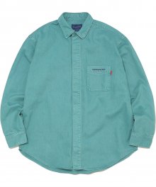Overdyed Twill Shirt Green