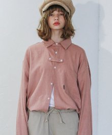 [UNISEX] 오버핏 로크업 피그먼트 셔츠 남방 (인디핑크)