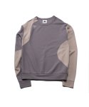 논디스클로즈(NONDISCLOTHES) [KAPPA X NONDISCLOTHES] Knit sweatshirt-grey/beige