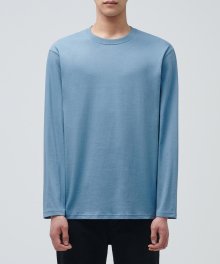 베이식 긴팔 티셔츠 [세룰리안 블루]