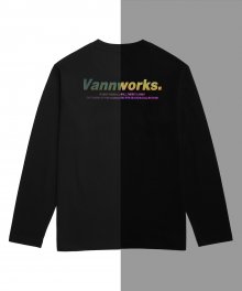 앞뒷판 홀로그램 로고 티셔츠 (VNAITS303) 블랙
