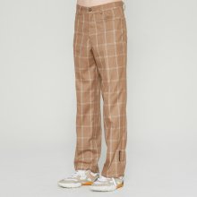 POINT LOGO CHECK SLACKS_BROWN