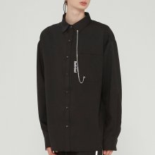 POCKET CHAIN SHIRT_BLACK