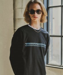 Double Check Over-Fit L/S T-Shirts(Black)