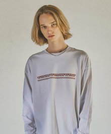 Double Check Over-Fit L/S T-Shirts(White)