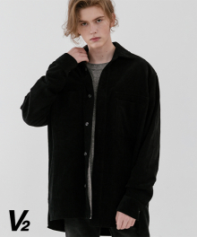 Overfit corduroy shirt jacket_black