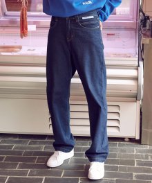 (PT-19717) WIDE DENIM PANTS BLUE