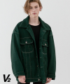 [UNISEX] Wool cross trucker jacket 2_green