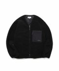 LABEL POCKET ZIP-UP FLEECE(BLACK)