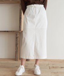 19AU COTTON STRING SKIRT (WHITE)