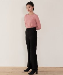 19AU SLIT PANTS (BLACK)