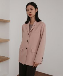 19AU THREE BUTTON OVER JACKET (PINK)