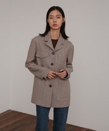 19AU WOOL HALF COAT (BEIGE)