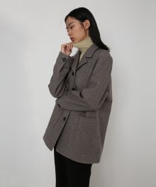 19AU WOOL HALF COAT (BROWN)