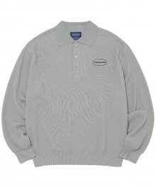 E/T-Logo Knit Polo Grey