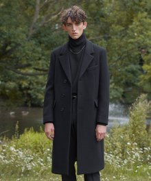Wool Cashmere Tailored Single Coat - Retro Black [울 캐시미어 테일러드 싱글 코트 - 레트로 블랙]