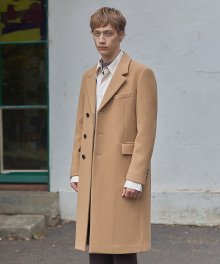 Wool Cashmere Tailored Single Coat - Cafe Beige [울 캐시미어 테일러드 싱글 코트 - 카페 베이지]