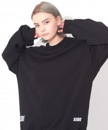 [UNISEX]OSD SIDE PRINTING SWEATSHIRTS(BLACK)