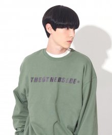 [UNISEX]OSD BASIC NAMED SWEATSHIRTS(OLIVE)