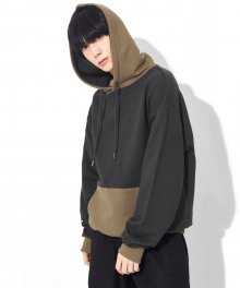 [UNISEX]OSD BROWN LINE HOODIE(DEEPGRAY)