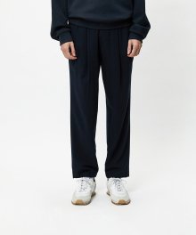 SUITE WIDE WOOL PANTS-DEEP NAVY