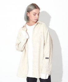 [UNISEX]OSD BASIC PATCH LINEN SHIRTS(OATMEAL)