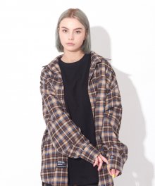 [UNISEX]OSD SCHEME CHECK SHIRTS(BROWN/SKYBLUE)