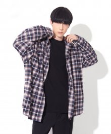 [UNISEX]OSD SCHEME CHECK SHIRTS(IVORY/NAVY)