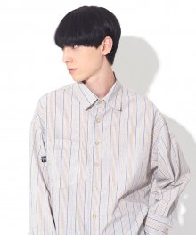 [UNISEX]OSD THIN LINE STRIPE SHIRTS(IVORY)